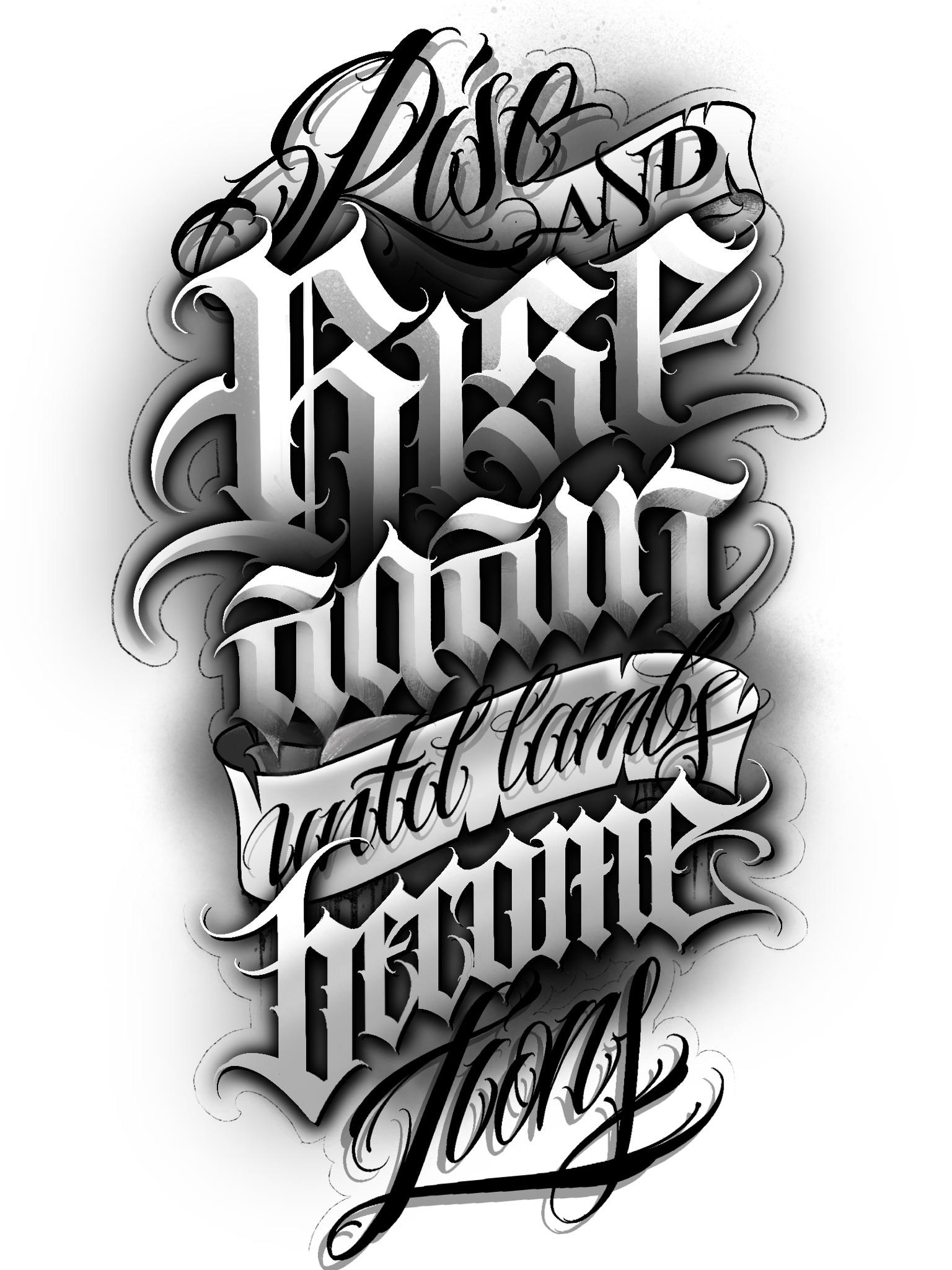 Inksearch tattoo Antonio Lettering