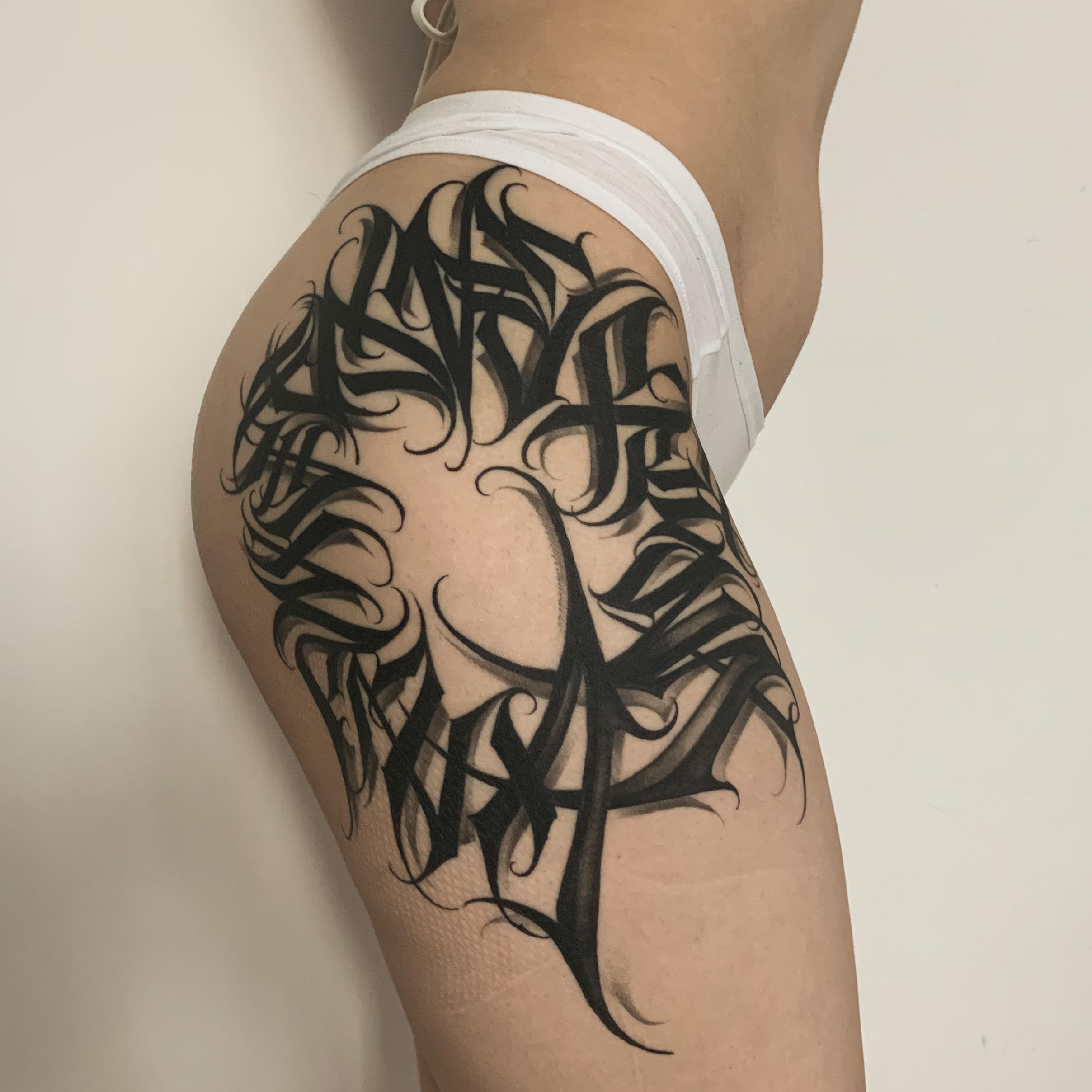 Inksearch tattoo Antonio Lettering
